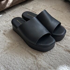 American Eagle Outfitters Black Platform Sandals